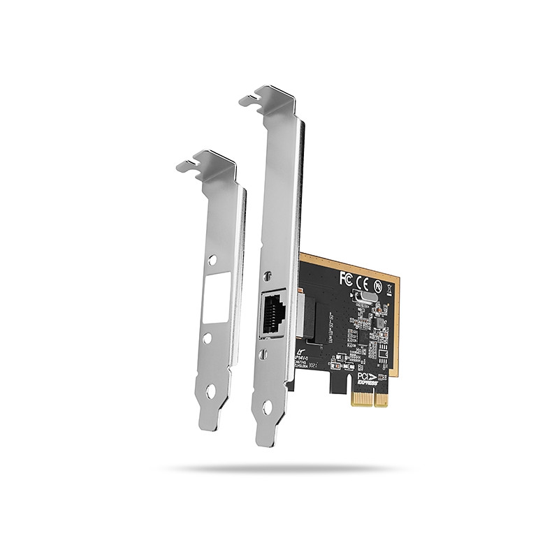 AXAGON PCEE-GRF, PCIe sieťová karta - 1x Gigabit Ethernet port (RJ-45), Realtek 8111F, vr. LP