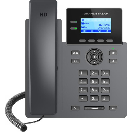 Grandstream GRP2602G SIP telefón, 2,21'' LCD podsv. displej, 4 SIP účty, 2x1Gbit port, PoE