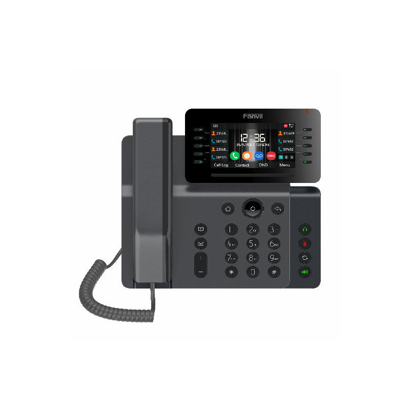 Fanvil V65 SIP telefón, 4,3'' bar.disp., 20SIP, 45DSS hr., WiFi, BT, dual Gbit, PoE