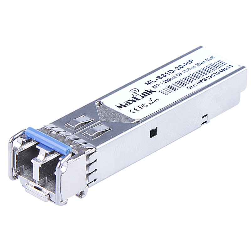 MaxLink 1.25G SFP HP modul, SM, 1310nm, 20km, 2x LC konektor, DDM, HP kompatibilný