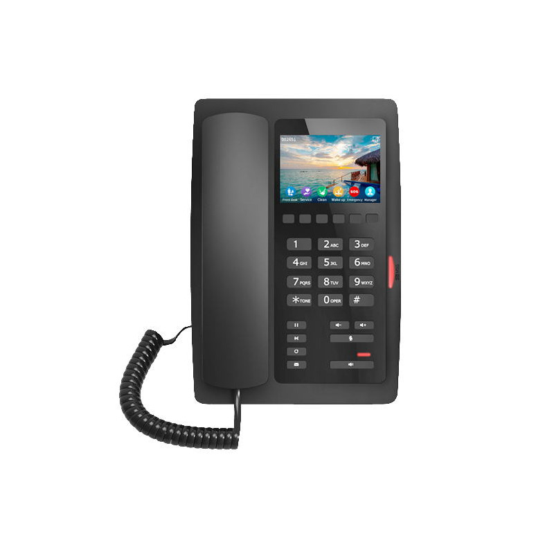 Fanvil H5W hotelový WiFi SIP telefón, 2SIP, 3,5'' bar. displ., 6 progr. hr., USB, PoE