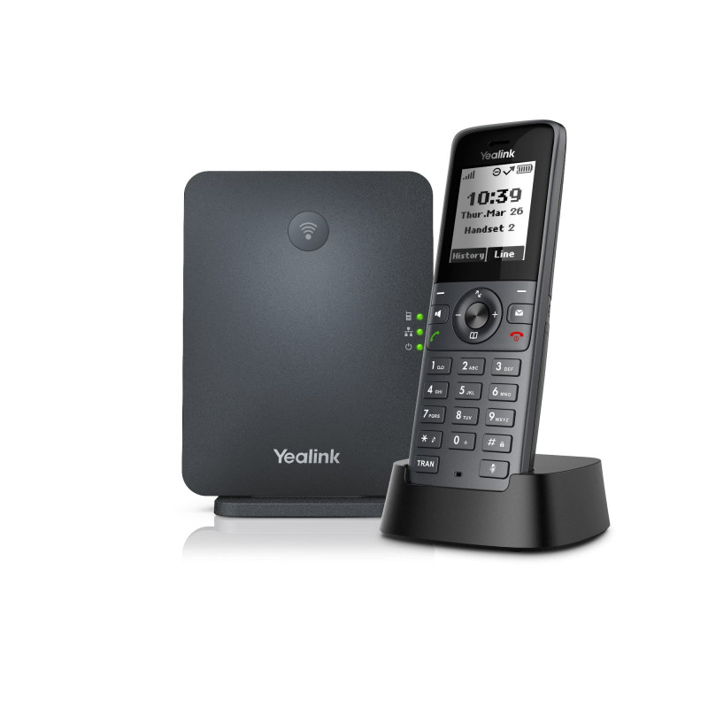 Yealink W71P DECT základová stanica a rúčka, 1,8'' čiernobiely disp., až 10 rúčok