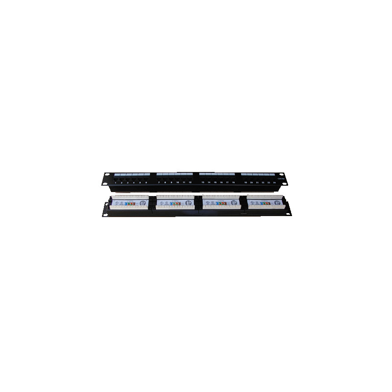 DATACOM Patch panel 24x RJ-45, Cat5e UTP, 1U, 19'' Dual