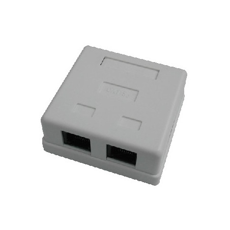 DATACOM Dvojzásuvka nad omietku-2xRJ45, Cat5e UTP