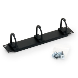 10'' vyväzovací panel čierny 1U 3x plast