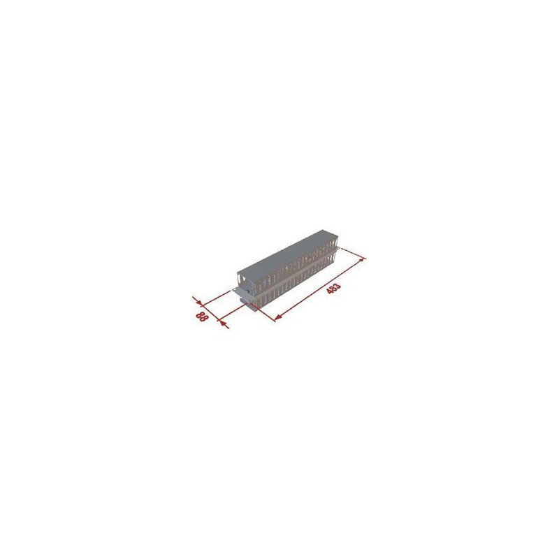 Vyväzovací panel 2U 19'' obojstranná plast. lišta čierny