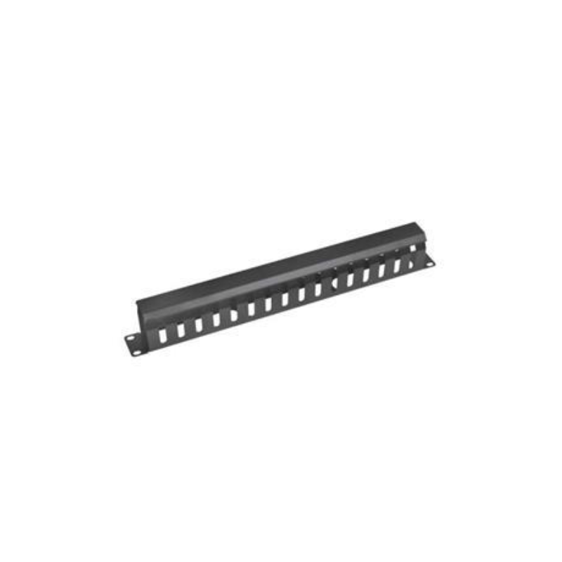 Vyvaz.panel 19''1U kov Lišta Priechodný čierny 65mm hl