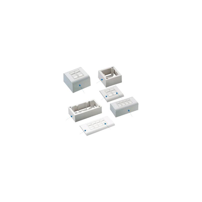 DATACOM UTP 2xRJ45 zásuvka Cat5e (pod aj nad omietku)