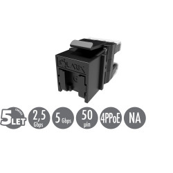 Rýchlozarezávacie keystone Solarix CAT6 UTP SXKJ-6-UTP-BK-NA Component Level a 4PPoE certifikácia