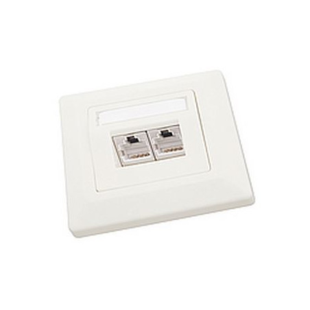Zásuvka Solarix CAT5E STP 2 x RJ45 pod omietku biela