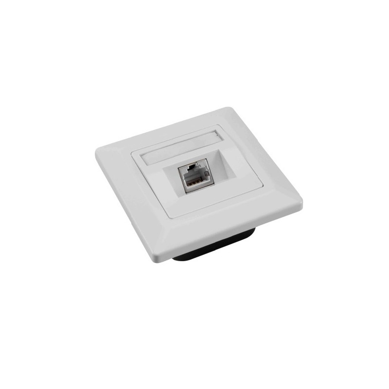 Zásuvka Solarix CAT5E STP 1 x RJ45 pod omietku biela