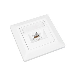 Zásuvka Solarix CAT6 STP 1 x RJ45 pod omietku biela