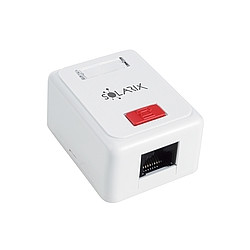 Zásuvka Solarix CAT5E UTP 1 x RJ45 na omietku biela