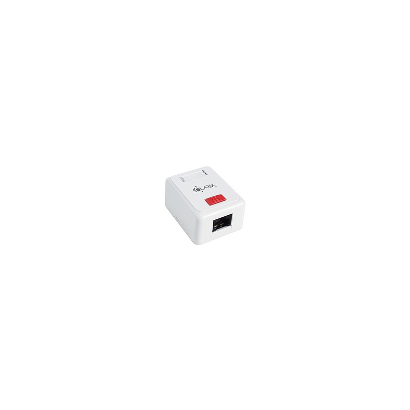 Zásuvka Solarix CAT5E UTP 1 x RJ45 na omietku biela