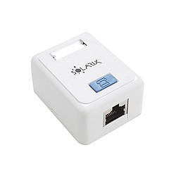Zásuvka Solarix CAT5E STP 1 x RJ45 na omietku biela
