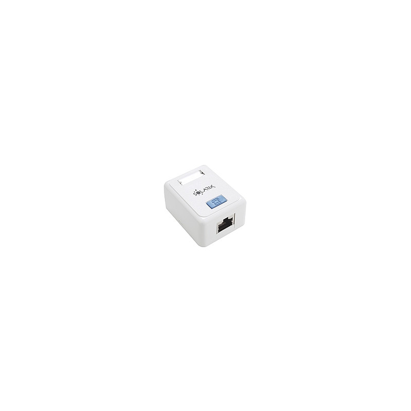 Zásuvka Solarix CAT5E STP 1 x RJ45 na omietku biela