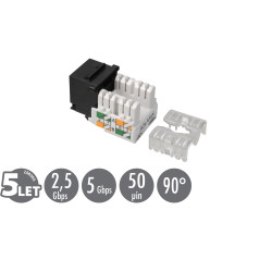 Zarezávací keystone Solarix CAT5E UTP svorkovnica 90 ° SXKJ-5E-UTP-BK-90