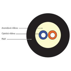 DROP 2vl 500m SM09/125 G.657A2 Corning LSZH