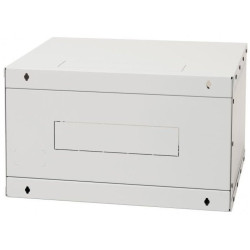 19''rozvádzač jednodiel.6U/400mm FLAT-PACK plech.dv.