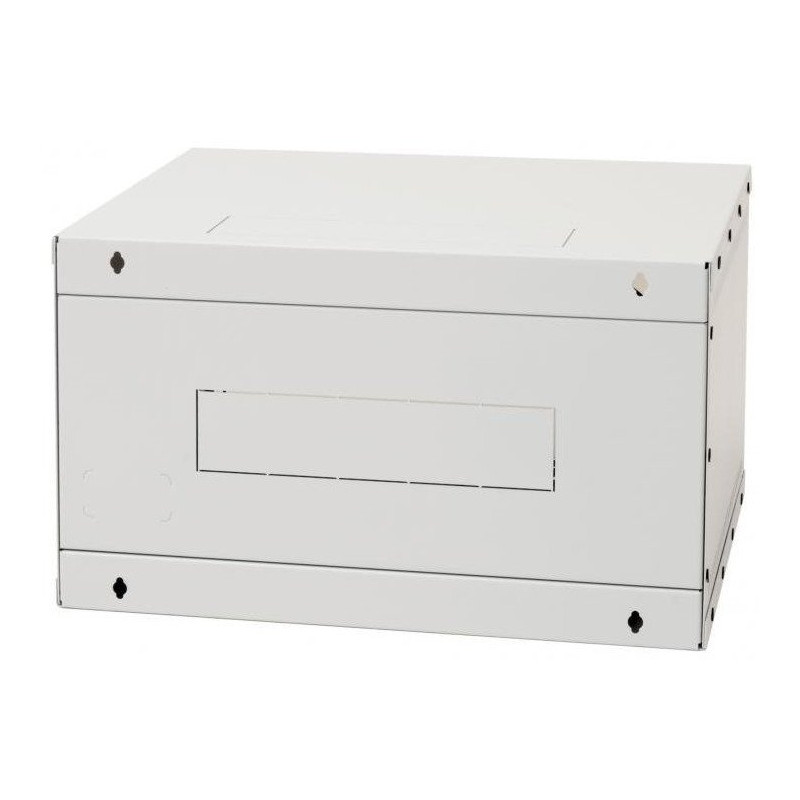 19''rozvádzač jednodiel.6U/400mm FLAT-PACK plech.dv.