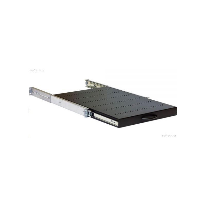 19'' výsuv.polica 650mm plnovýsuv, nosn.45kg čierna