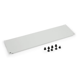 19'' záslepka 2U plastový zámok RAL9005 čierna