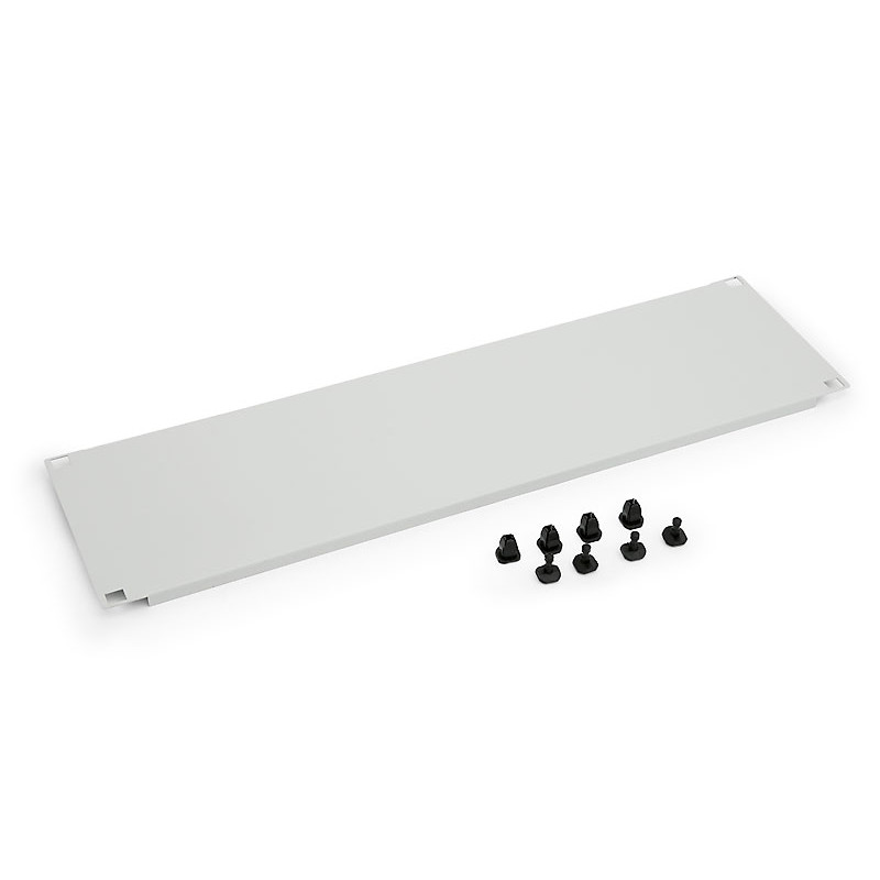 19'' záslepka 2U plastový zámok RAL9005 čierna