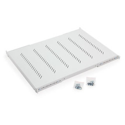 19''polica H4 perforovaná 1U/750mm,max.150kg sivá