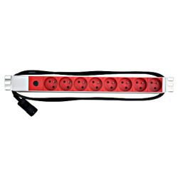 Napájací panel PDU 19'',8xČSN,1xC14,10A,1U,kábel 2m