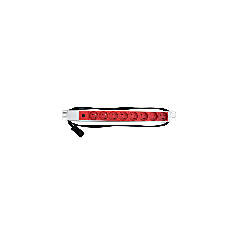Napájací panel PDU 19'',8xČSN,1xC14,10A,1U,kábel 2m