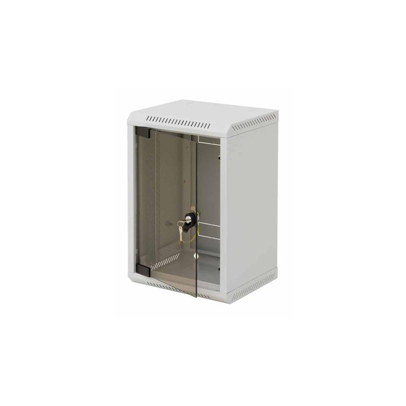 10'' rack jednodielny 9U/260 TRITON sivý plech.dvere