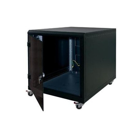 19'' kontajner.rozvádzač 12U,hl.1000mm,nosnosť 200kg čierny