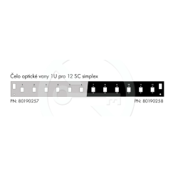 Čelo optickej vane 1U pre 12 SC simplex BK