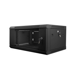 Nástenný rack 19'' 4U 600X450mm čierny flat pack