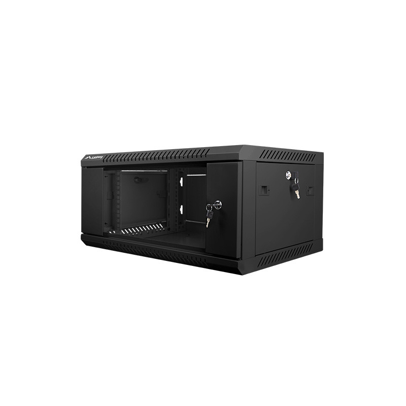 Nástenný rack 19'' 4U 600X450mm čierny flat pack