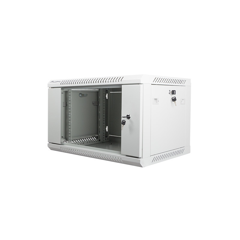 Nástenný rack 19' 6U 600X450mm sivý flat pack