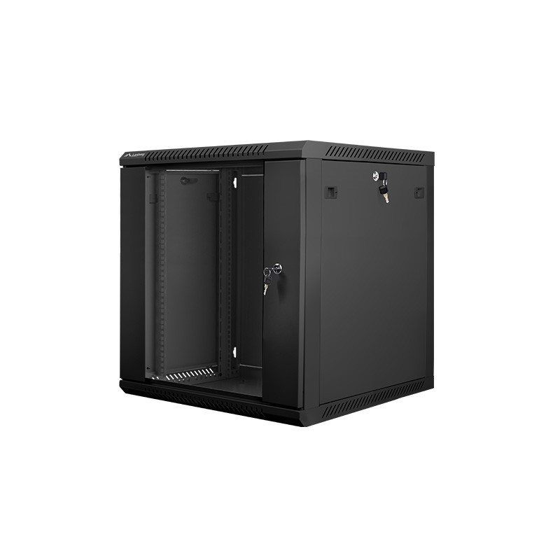 Nástenný rack 19' 12U 600X600mm čierny flat pack