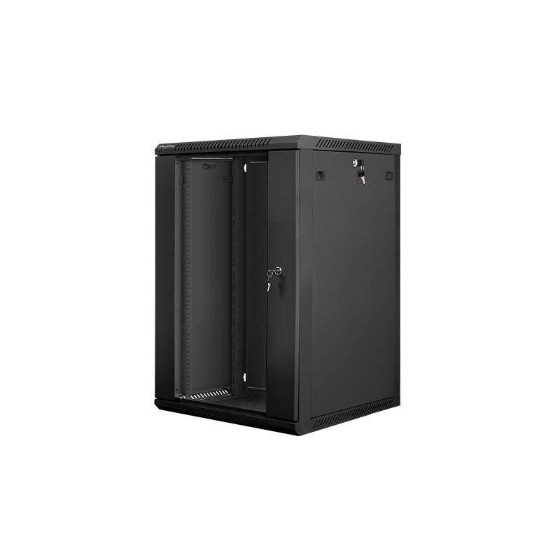 Nástenný rack 19'' 18U 600X600mm čierny flat pack