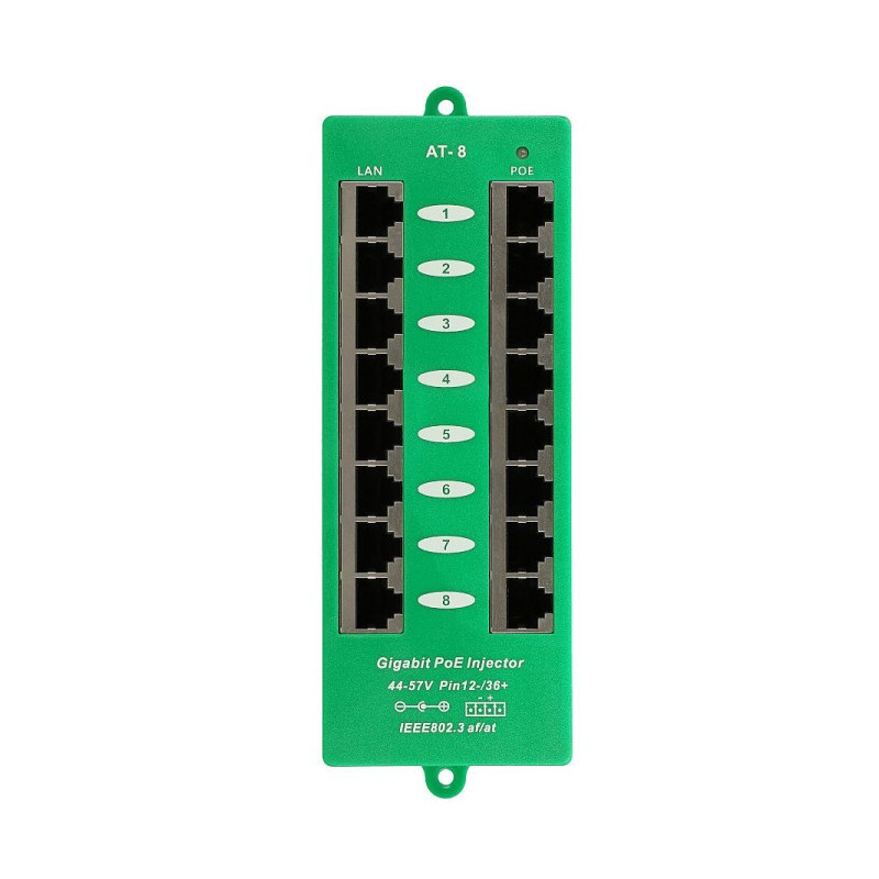 POE-PAN8-GBATF 802.3af/at GB tienený 8port Poe