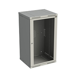 Rack nástenný Sensa 21U 600mm,dv.sklo, sivý