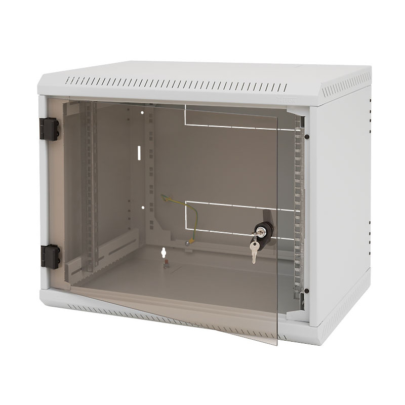 Nástenný rack.jednodielny 15U (š)600x(h)495 perforované dvere