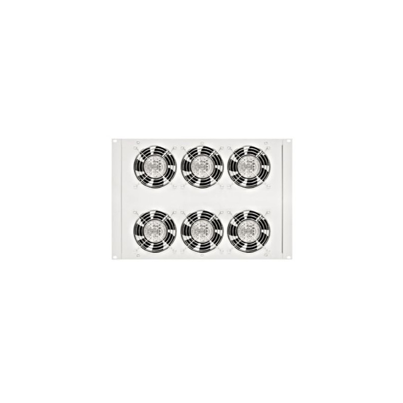Horný/spodný ventil.jednotka, 6x ventilátor, termostat, 8U