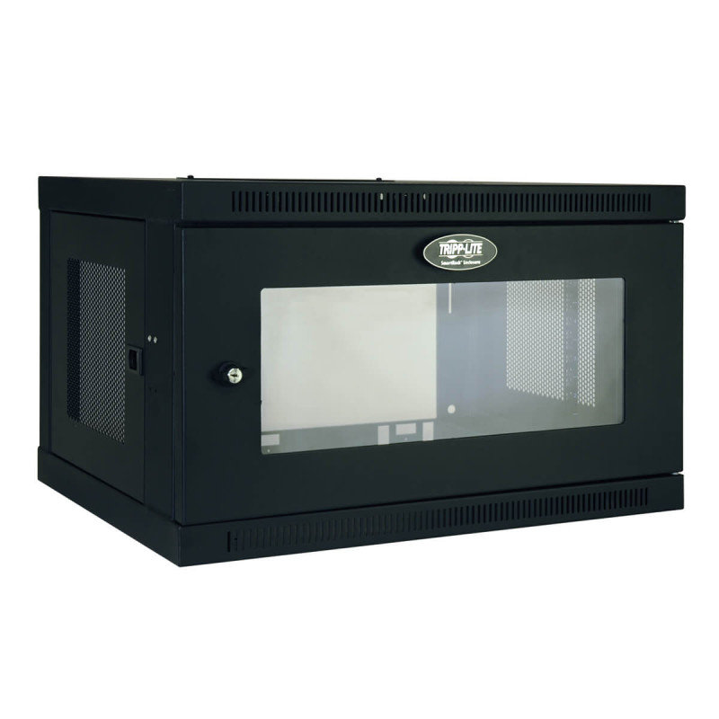 Tripplite Skriňa SmartRack 6U, Mini Rack, hĺbka pre prepínače, presklené dvere, montáž na stenu