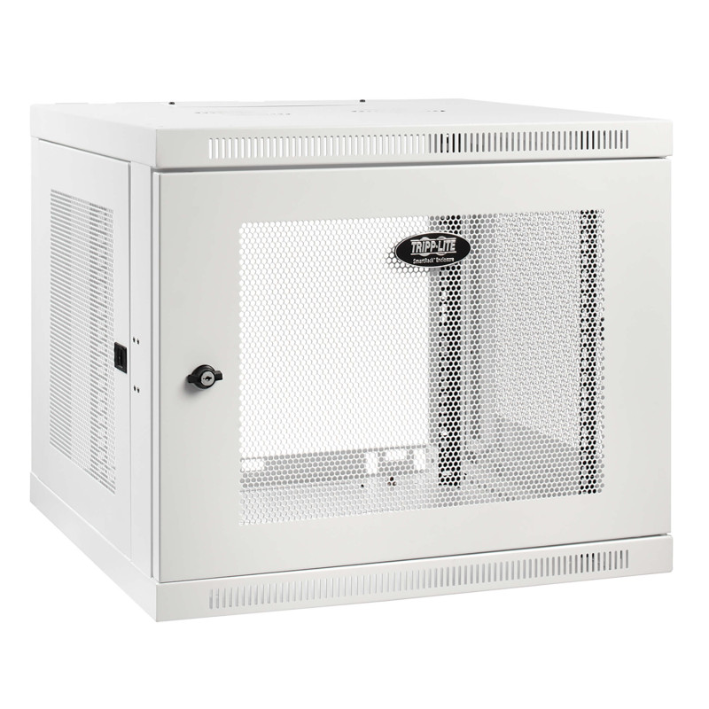 Tripplite Skriňa SmartRack 9U, Mini Rack, hĺbka pre prepínače, montáž na stenu, biela