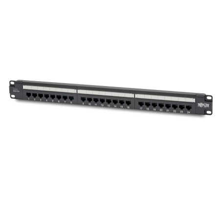 Tripplite Patch panel pre montáž do racku 1U,24xCat6 PoE+ Compliant,110/Krone,568A/B,RJ45 Ethernet