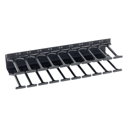 19'' vyvaz.panel 47U Hrebeň, dvojradový čierny 12cm tŕň