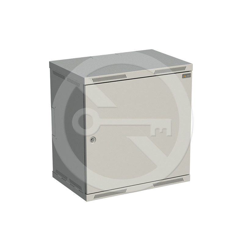 Rozvádzač nástenný SENSA 12U 400mm, dvere plech, RAL 7035, SENSA-12U-64-11-G