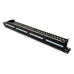 DATACOM Patch panel 19'' UTP 24 port CAT6 DUAL 1U BK (4x6p) VL