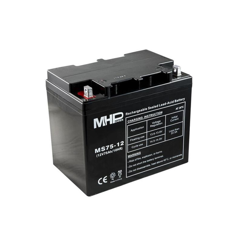 Pb akumulátor MHPower VRLA AGM 12V/75Ah (MS75-12)