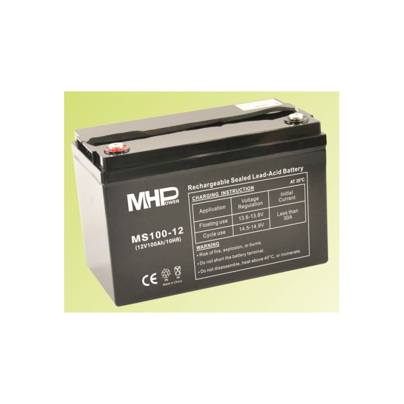 Pb akumulátor MHPower VRLA AGM 12V/100Ah (MS100-12